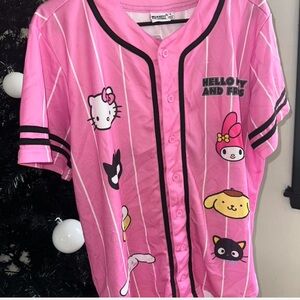 Hello Kitty Pink Striped women size large Jersey